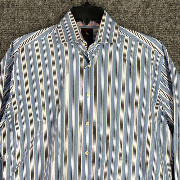Tailorbyrd Shirt Mens‎ Large Regular Fit Button-Up Long-Sleeve Long Staple - Picture 3 of 11